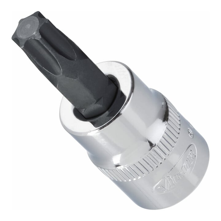 VIGOR Embout de tournevis TX V2298N Carré creux 10 mm (3/8 pouce) Profil TX interne T40
