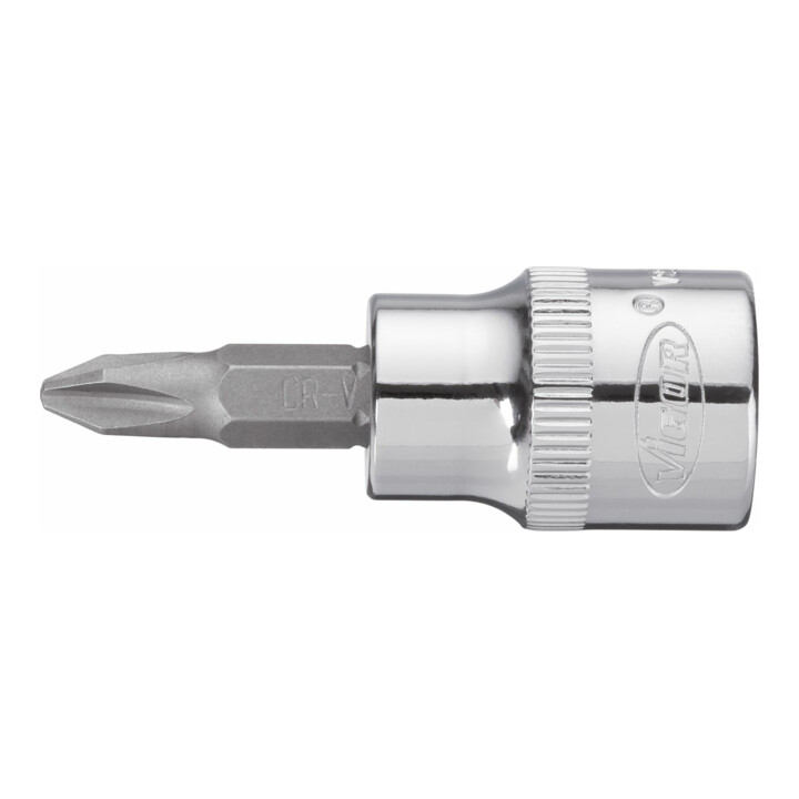 VIGOR Embout tournevis 3/8" carré creux 10 mm PH2 V2293N, 49 mm