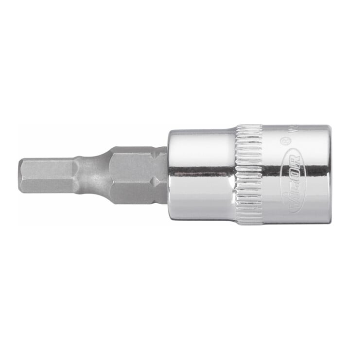 VIGOR Embout tournevis carré intérieur 6,3 mm (1/4") hexagone intérieur V2432N, longueur 38 mm