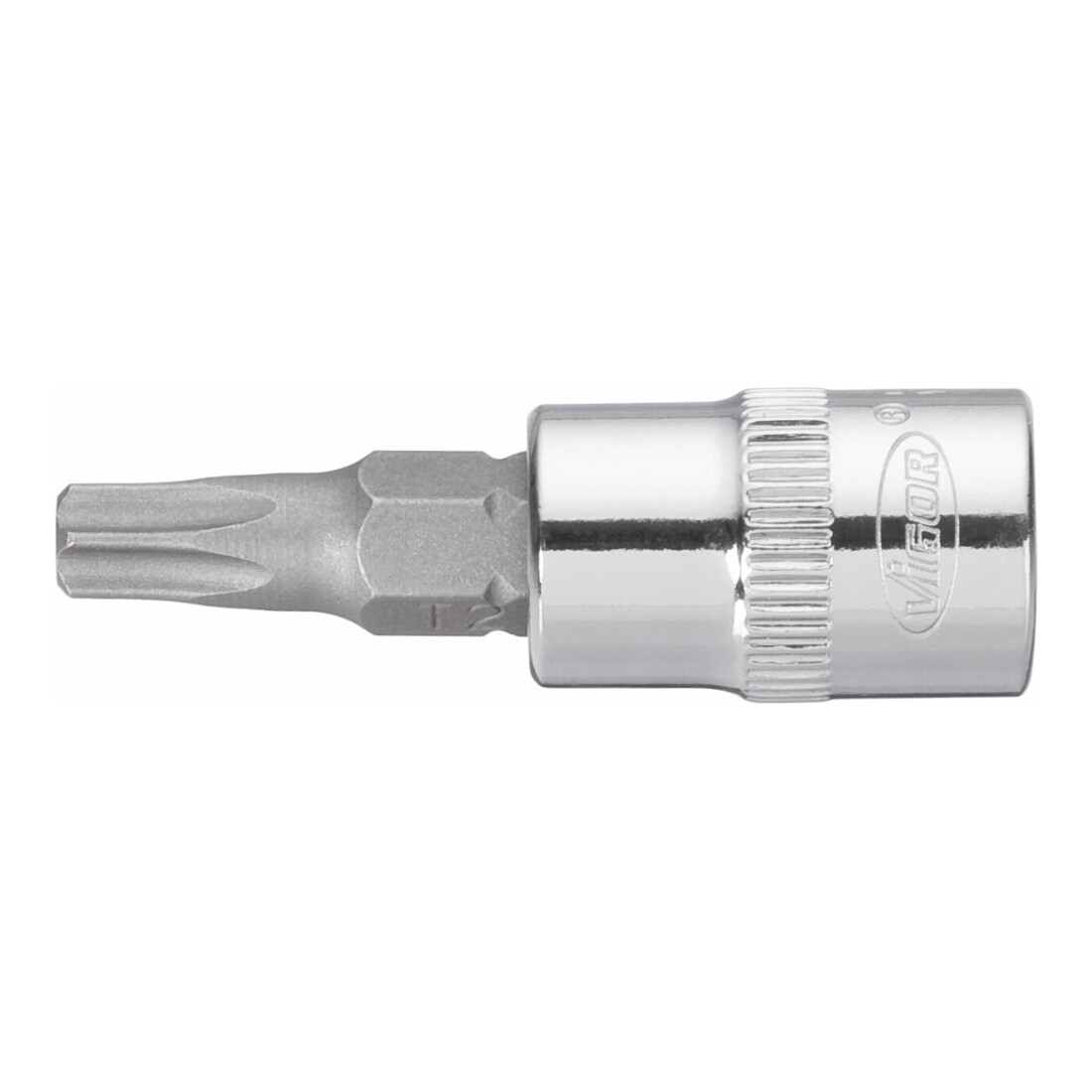 VIGOR Embout tournevis carré intérieur 6,3 mm (1/4") TX Tamper-Resistant T9H V2596N, 38 mm