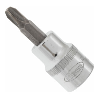 VIGOR Embout tournevis Pozidriv intérieur carré 10 = 3/8 pouce (PZ)