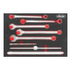 VIGOR Ensemble de 8 clés mixtes, rallonges et leviers avec insert en mousse V6820 3/3+-1