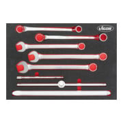 VIGOR Ensemble de 8 clés mixtes, rallonges et leviers avec insert en mousse V6820 3/3+