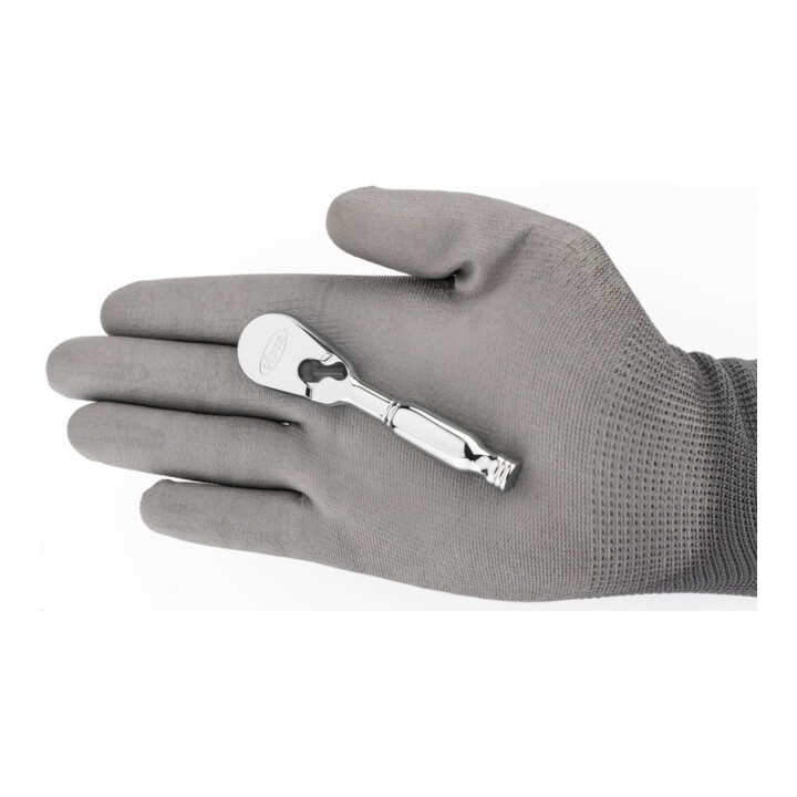 VIGOR Feinzahn-Umschaltknarre extrakurze Ausführung V4944-XS Vierkant massiv 6,3 mm (1/4 Zoll) 95 mm