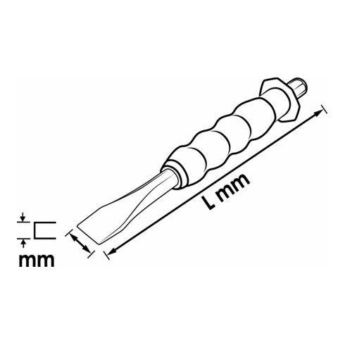 VIGOR Flachmeißel V6220-10 Gesamtlänge: 140 mm