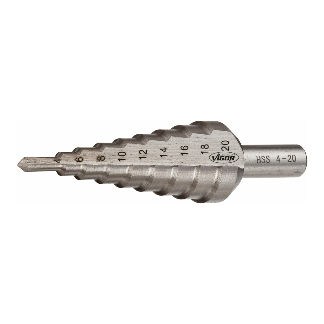 VIGOR Foret étagé HSS 4-20 mm V2395 Longueur totale : 75 mm