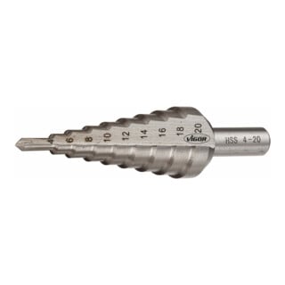 VIGOR HSS-Stufenbohrer 4 - 20 mm V2395 Gesamtlänge: 75 mm