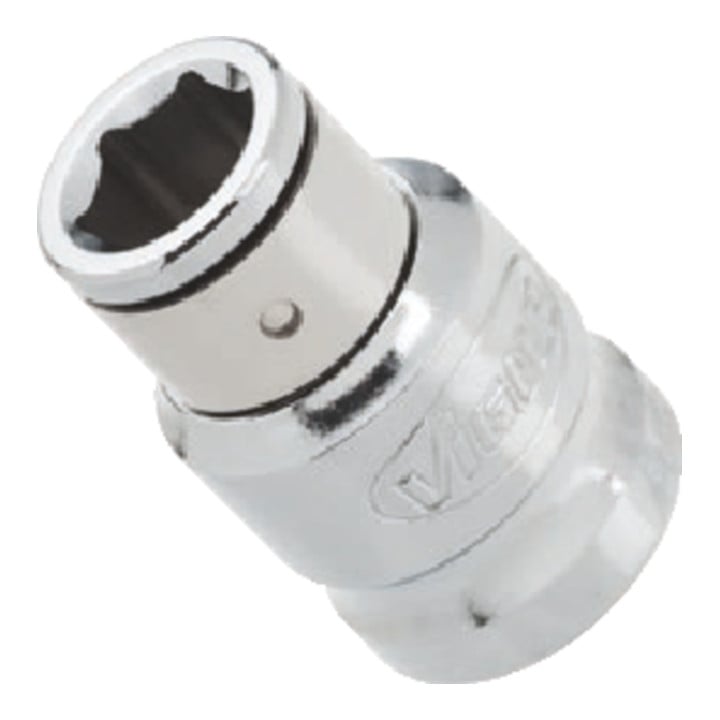 VIGOR Innen-Sechskant-Antrieb 8 = 5/16 Zoll Innenvierkant Antrieb 10 = 3/8 Zoll Bit-Adapter V2114 Vierkant hohl 10 mm (3/8 Zoll) Sechskant hohl 8 mm (5/16 Zoll) Gesamtlänge: 28 mm