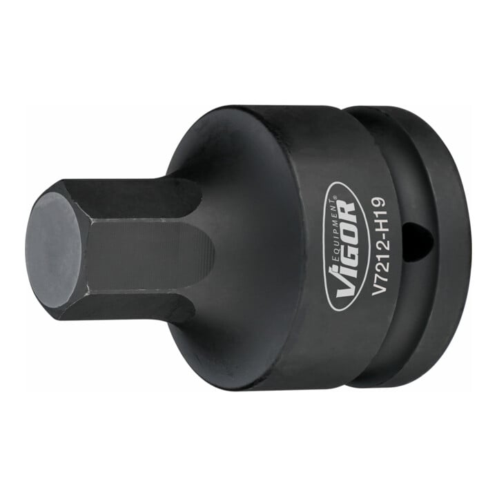 VIGOR Innensechskant Schlagschrauber Schraubendreher-Einsatz, V7212-H17, 3/4 Zoll (20 mm) Vierkant, Innen Sechskant Profil, SW 17 mm