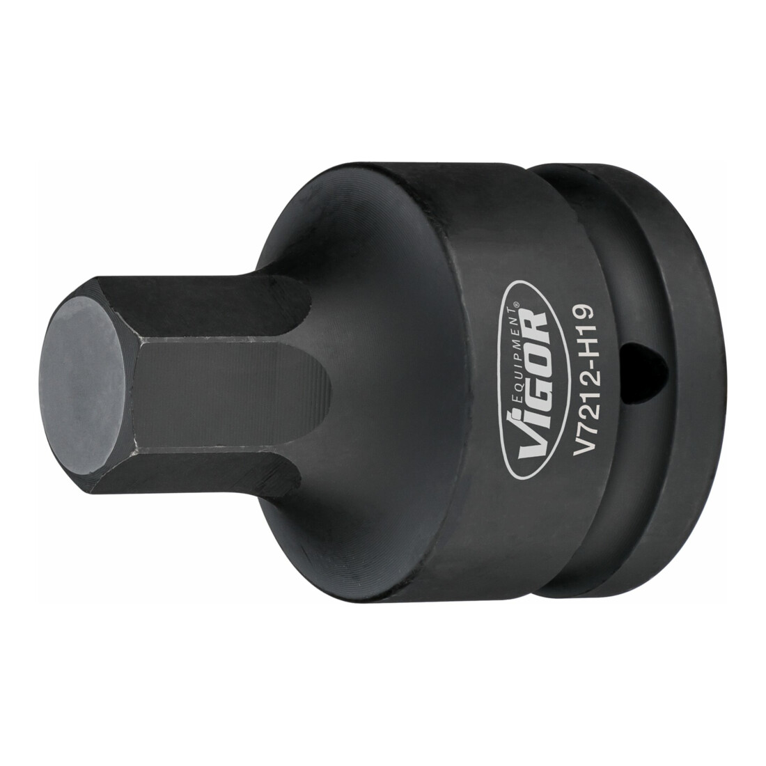 VIGOR Innensechskant Schlagschrauber Schraubendreher-Einsatz, V7212-H19, 3/4 Zoll (20 mm) Vierkant, Innen Sechskant Profil, SW 19 mm