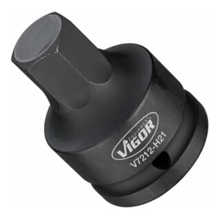 VIGOR Innensechskant Schlagschrauber Schraubendreher-Einsatz, V7212-H21, 3/4 Zoll (20 mm) Vierkant, Innen Sechskant Profil, SW 21 mm
