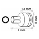 VIGOR Innensechskant Schlagschrauber Schraubendreher-Einsatz, V7212-H21, 3/4 Zoll (20 mm) Vierkant, Innen Sechskant Profil, SW 21 mm-3