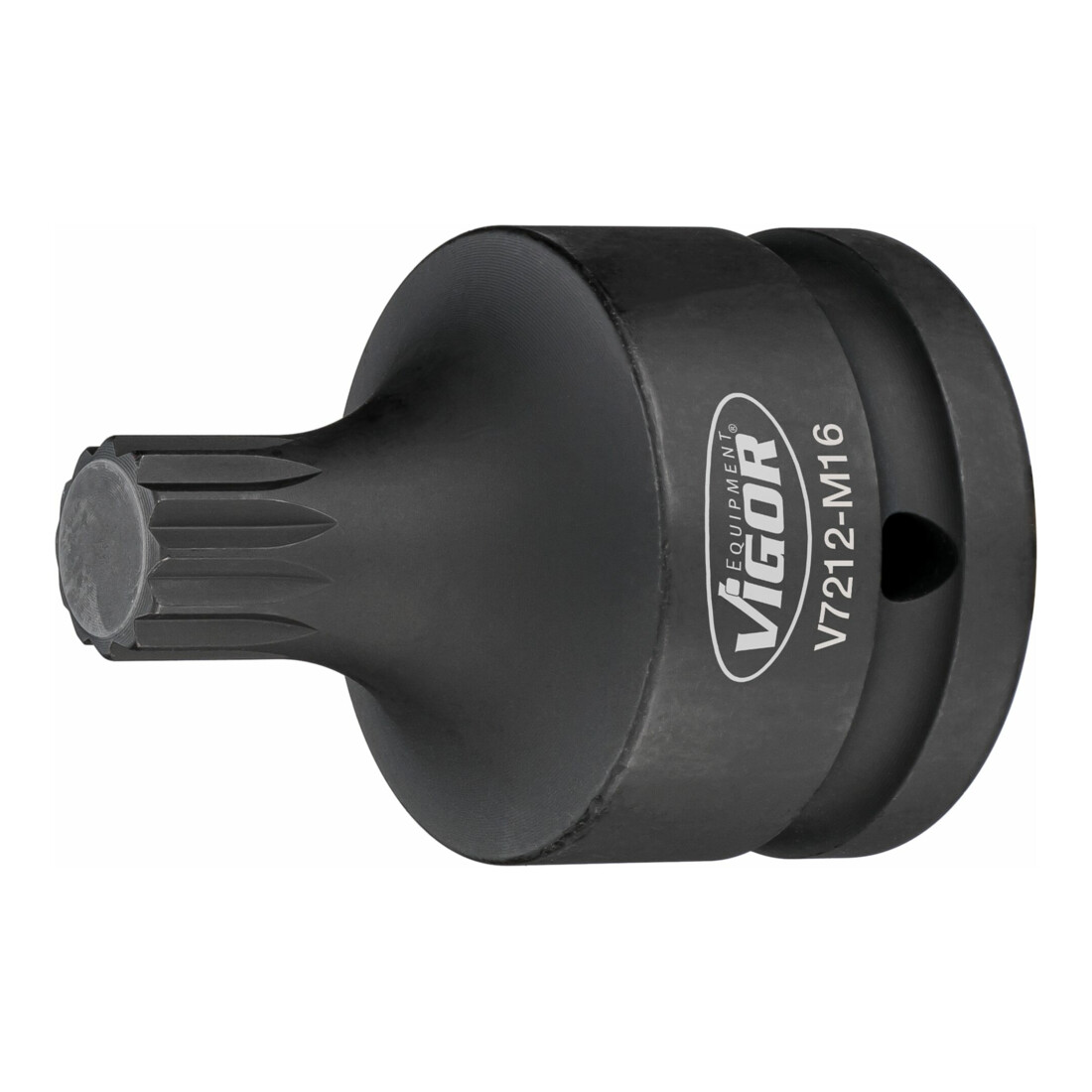 VIGOR Innensechskant Schlagschrauber Schraubendreher-Einsatz, V7212-M16, 3/4 Zoll (20 mm) Vierkant, Innen Vielzahn Profil XZN, SW M16