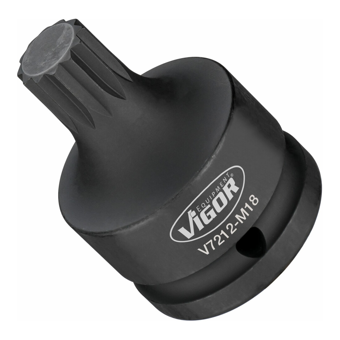 VIGOR Innensechskant Schlagschrauber Schraubendreher-Einsatz, V7212-M18, 3/4 Zoll (20 mm) Vierkant, Innen Vielzahn Profil XZN, SW M18