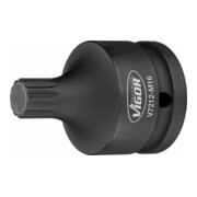 VIGOR Innensechskant Schlagschrauber Schraubendreher-Einsatz, V7212-M18, 3/4 Zoll (20 mm) Vierkant, Innen Vielzahn Profil XZN, SW M18-3