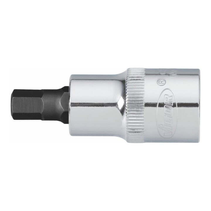 VIGOR Innensechskant Schraubendreher-Einsatz V2104 Vierkant hohl 12,5 mm (1/2 Zoll) Innen-Sechskant Profil 8