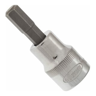 VIGOR Innenvierkant Antrieb 10 = 3/8 Zoll Schraubendreher-Einsatz Innensechskant-Profil V2281N ∙ Vierkant hohl 10 mm (3/8 Zoll) ∙ Innen-Sechskant Profil ∙ 7 ∙ Gesamtlänge: 49 mm