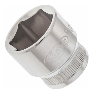 VIGOR Innenvierkant Antrieb 10 = 3/8 Zoll Steckschlüssel-Einsatz Außensechskant-Profil V2264N ∙ Vierkant hohl 10 mm (3/8 Zoll) ∙ Außen-Sechskant Profil ∙ 20 ∙ Gesamtlänge: 30 mm