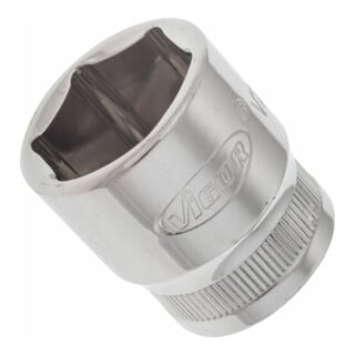 VIGOR Innenvierkant Antrieb 10 = 3/8 Zoll Steckschlüssel-Einsatz Außensechskant-Profil V2265N ∙ Vierkant hohl 10 mm (3/8 Zoll) ∙ Außen-Sechskant Profil ∙ 19 ∙ Gesamtlänge: 30 mm