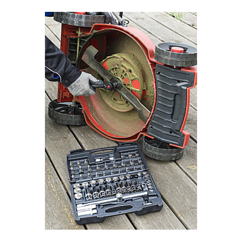 VIGOR Innenvierkant Antrieb 10 = 3/8 Zoll Steckschlüssel-Satz V2305 Vierkant hohl 10 mm (3/8 Zoll) Vierkant massiv 10 mm (3/8 Zoll) 0 Anzahl Werkzeuge: 61