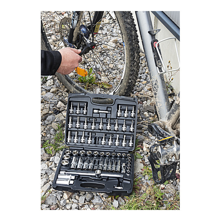VIGOR Innenvierkant Antrieb 10 = 3/8 Zoll Steckschlüssel-Satz V2305 Vierkant hohl 10 mm (3/8 Zoll) Vierkant massiv 10 mm (3/8 Zoll) 0 Anzahl Werkzeuge: 61