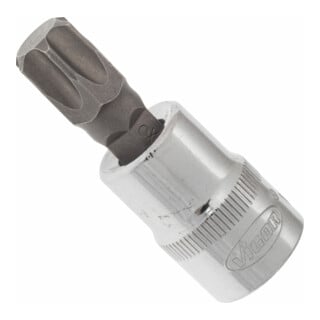 VIGOR Innenvierkant Antrieb 10 = 3/8 Zoll TX Schraubendreher-Einsatz Innen TX Profil V2295N ∙ Vierkant hohl 10 mm (3/8 Zoll) ∙ Innen TX Profil ∙ T 55 ∙ Gesamtlänge: 49 mm