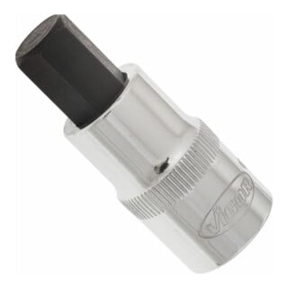 VIGOR Innenvierkant Antrieb 12,5 = 1/2 Zoll Innensechskant Schraubendreher-Einsatz Innensechskant-Profil V2106 Vierkant hohl 12,5 mm (1/2 Zoll) Innen-Sechskant Profil 12 Gesamtlänge: 55 mm