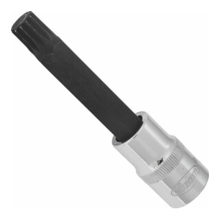 VIGOR Innenvierkant Antrieb 12,5 = 1/2 Zoll Innenvielzahn Schraubendreher-Einsatz (XZN) Innenvielzahn-Profil (XZN) V2060 Vierkant hohl 12,5 mm (1/2 Zoll) Innen Vielzahn Profil XZN M 12 Gesamtlänge: 100 mm