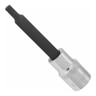 VIGOR Innenvierkant Antrieb 12,5 = 1/2 Zoll Innenvielzahn Schraubendreher-Einsatz (XZN) Innenvielzahn-Profil (XZN) V2068 Vierkant hohl 12,5 mm (1/2 Zoll) Innen Vielzahn Profil XZN M 6 Gesamtlänge: 100 mm