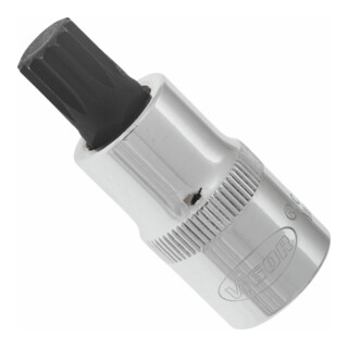VIGOR Innenvierkant Antrieb 12,5 = 1/2 Zoll Innenvielzahn Schraubendreher-Einsatz (XZN) Innenvielzahn-Profil (XZN) V2099 Vierkant hohl 12,5 mm (1/2 Zoll) Innen Vielzahn Profil XZN M 12 Gesamtlänge: 55 mm