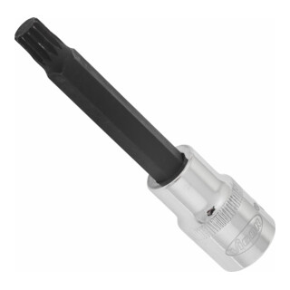 VIGOR Innenvierkant Antrieb 12,5 = 1/2 Zoll Innenvielzahn Schraubendreher-Einsatz (XZN) Innenvielzahn-Profil (XZN) V2113 Vierkant hohl 12,5 mm (1/2 Zoll) Innen Vielzahn Profil XZN M 9 Gesamtlänge: 100 mm