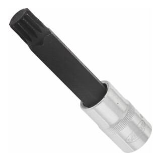 VIGOR Innenvierkant Antrieb 12,5 = 1/2 Zoll Innenvielzahn Schraubendreher-Einsatz (XZN) Innenvielzahn-Profil (XZN) V2121 Vierkant hohl 12,5 mm (1/2 Zoll) Innen Vielzahn Profil XZN M 14 Gesamtlänge: 100 mm