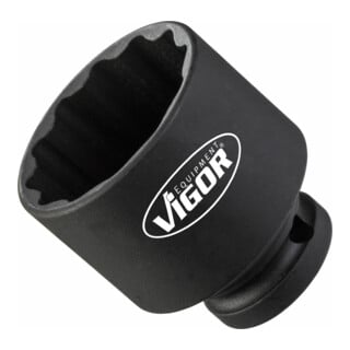 VIGOR Innenvierkant Antrieb 12,5 = 1/2 Zoll Kraft-Steckschlüssel-Einsatz, kurz, (Doppel-6kt.) V4478 Vierkant hohl 12,5 mm (1/2 Zoll) Außen-Sechskant Profil 36 Gesamtlänge: 50 mm
