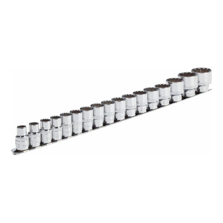 VIGOR Innenvierkant Antrieb 12,5 = 1/2 Zoll Multiprofil Steckschlüssel-Satz V1898 Vierkant hohl 12,5 mm (1/2 Zoll) - Anzahl Werkzeuge: 17