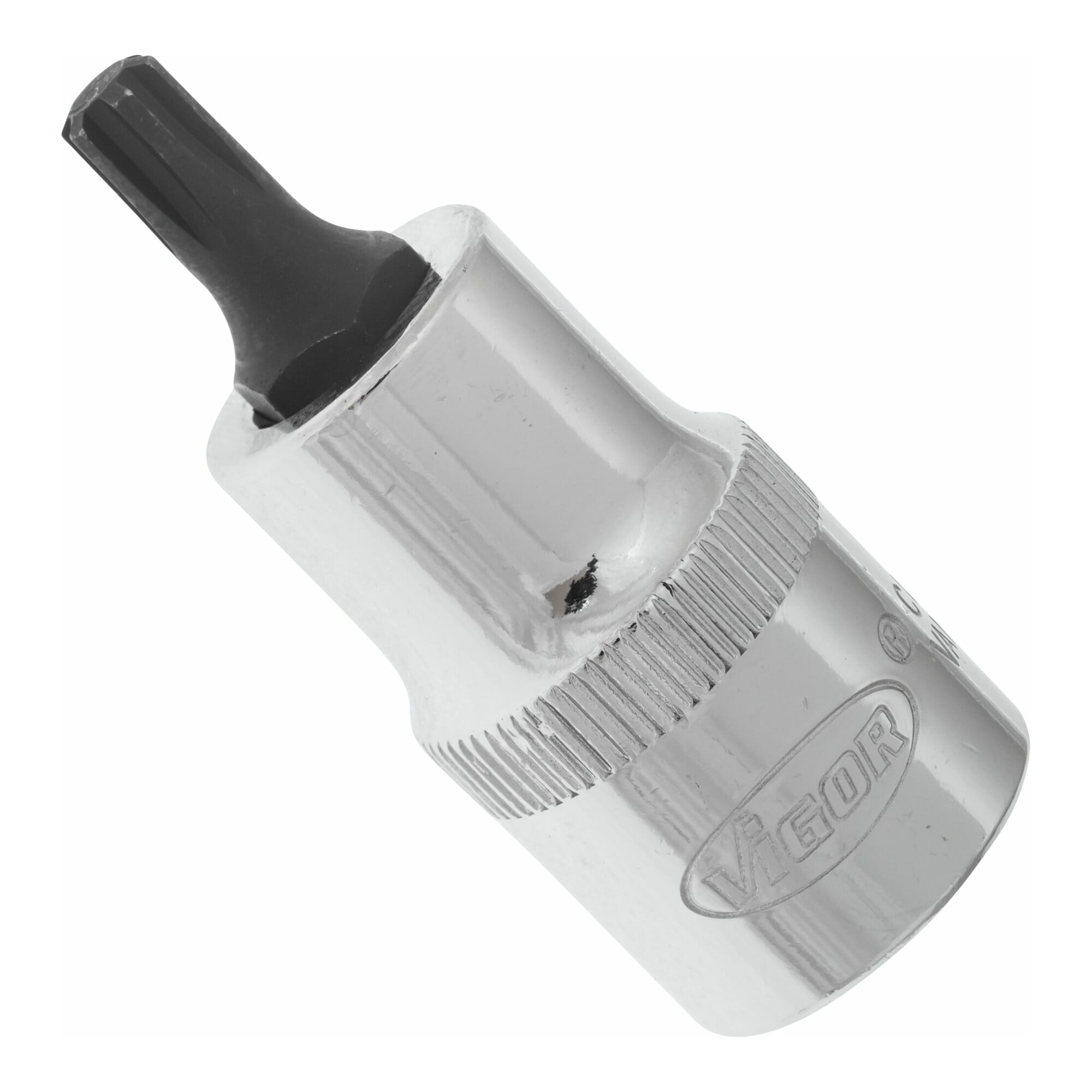 VIGOR Innenvierkant Antrieb 12,5 = 1/2 Zoll RIBE Schraubendreher-Einsatz Innenkeil-Profil (Ribe-CV) V2203 Vierkant hohl 12,5 mm (1/2 Zoll) Innen Keilp