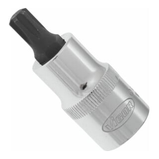 VIGOR Innenvierkant Antrieb 12,5 = 1/2 Zoll RIBE Schraubendreher-Einsatz Innenkeil-Profil (Ribe-CV) V2205 Vierkant hohl 12,5 mm (1/2 Zoll) Innen Keilprofil Ribe-CV M 8 Gesamtlänge: 55 mm