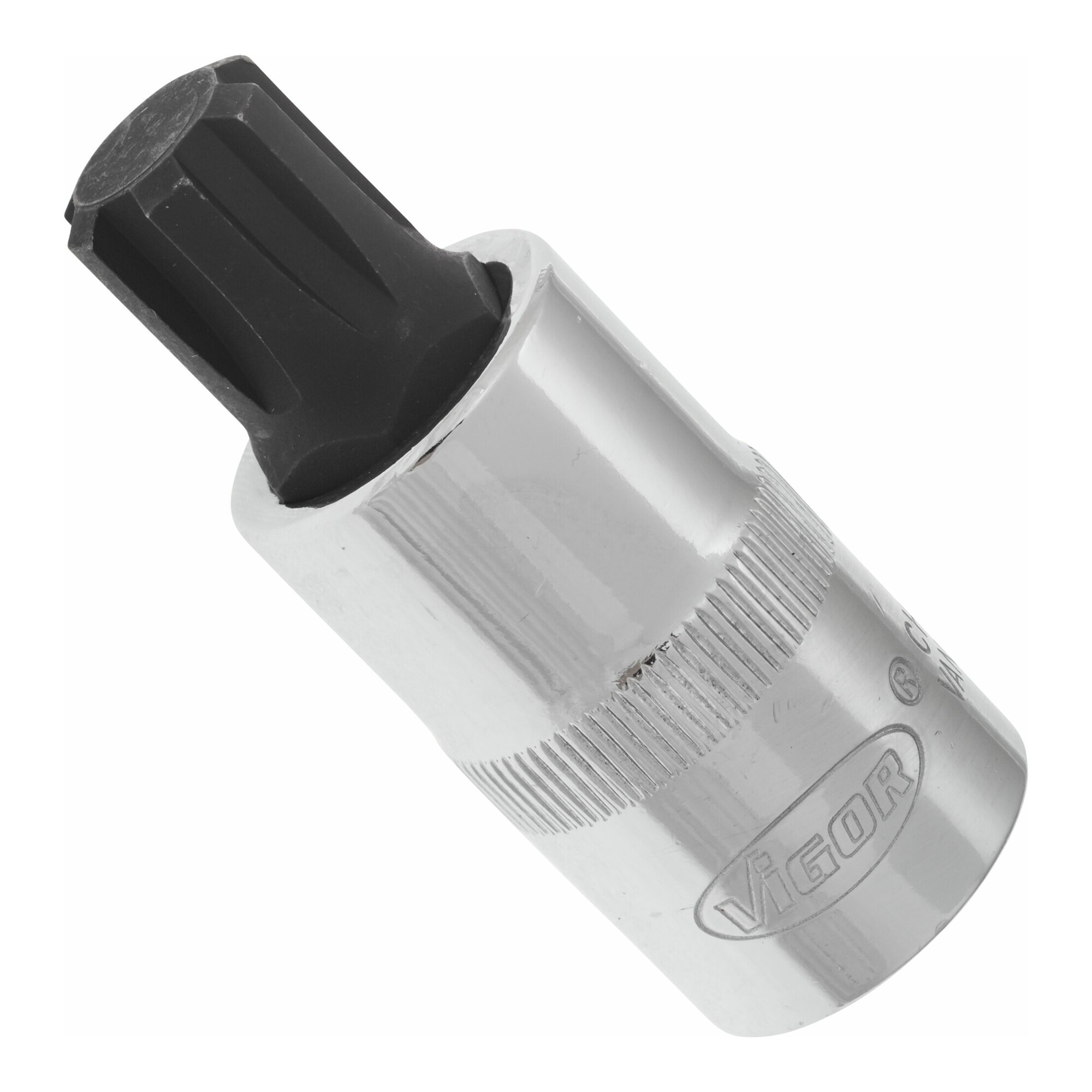 VIGOR Innenvierkant Antrieb 12,5 = 1/2 Zoll RIBE Schraubendreher-Einsatz Innenkeil-Profil (Ribe-CV) V2209 Vierkant hohl 12,5 mm (1/2 Zoll) Innen Keilp