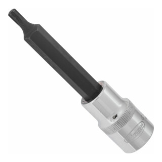 VIGOR Innenvierkant Antrieb 12,5 = 1/2 Zoll RIBE Schraubendreher-Einsatz Innenkeil-Profil (Ribe-CV) V2211 Vierkant hohl 12,5 mm (1/2 Zoll) Innen Keilprofil Ribe-CV M 5 Gesamtlänge: 100 mm