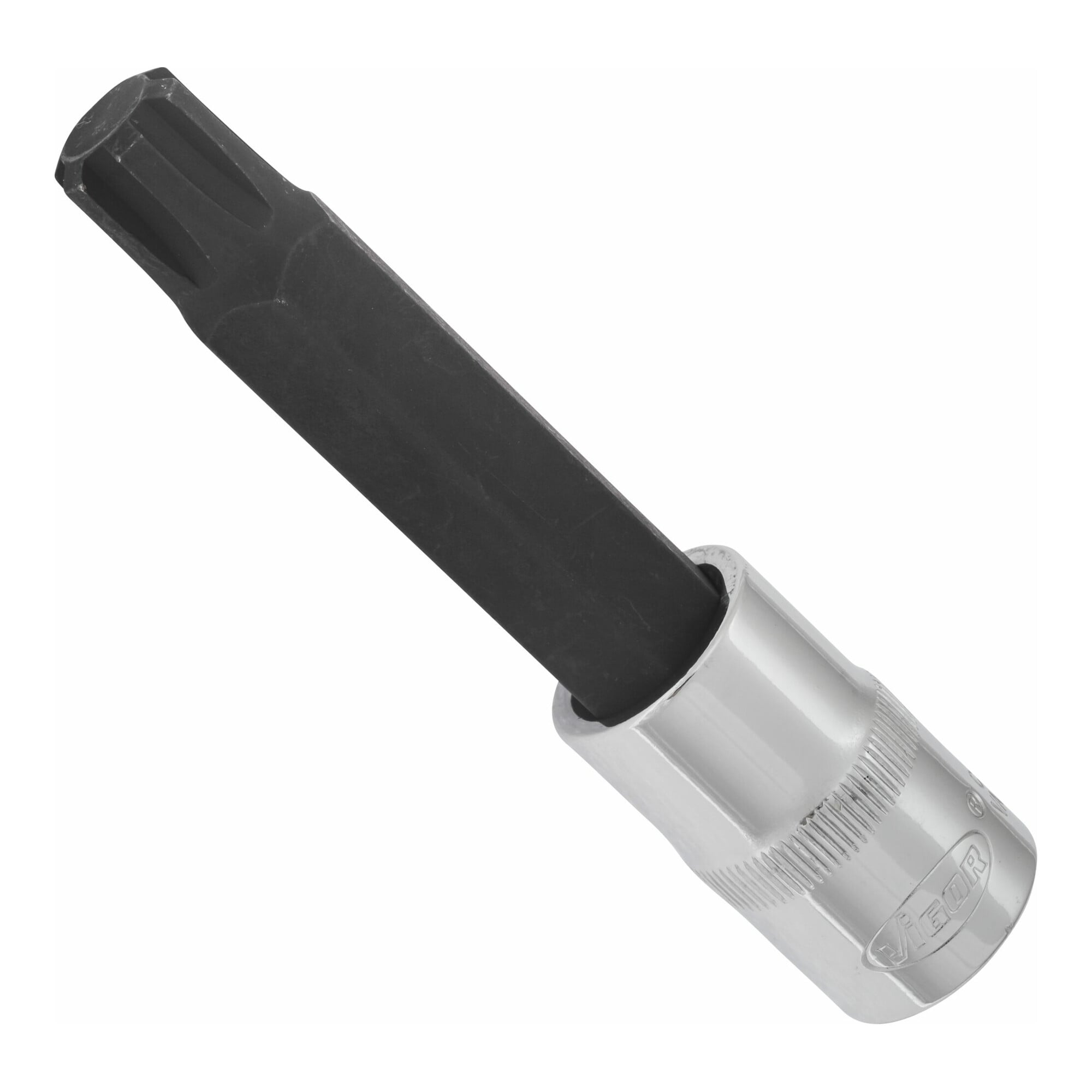 VIGOR Innenvierkant Antrieb 12,5 = 1/2 Zoll RIBE Schraubendreher-Einsatz Innenkeil-Profil (Ribe-CV) V2218 Vierkant hohl 12,5 mm (1/2 Zoll) Innen Keilp