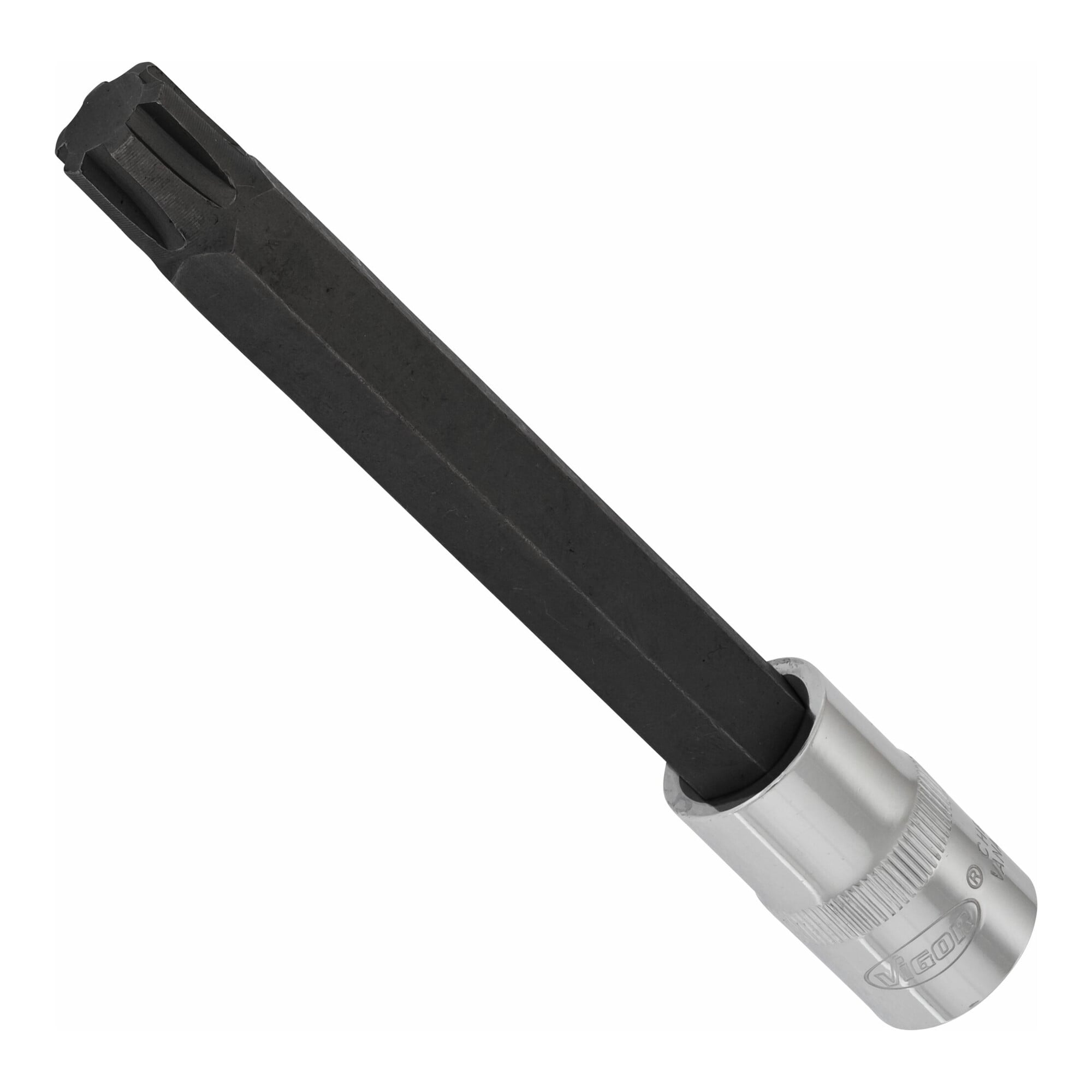 VIGOR Innenvierkant Antrieb 12,5 = 1/2 Zoll RIBE Schraubendreher-Einsatz Innenkeil-Profil (Ribe-CV) V2226 Vierkant hohl 12,5 mm (1/2 Zoll) Innen Keilp