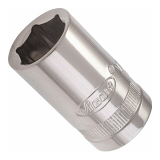 VIGOR Innenvierkant Antrieb 12,5 = 1/2 Zoll Steckschlüssel-Einsatz Außensechskant-Profil V2561N ∙ Vierkant hohl 12,5 mm (1/2 Zoll) ∙ Außen-Sechskant Profil ∙ 15 ∙ Gesamtlänge: 38 mm
