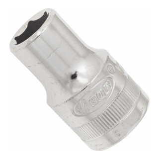 VIGOR Innenvierkant Antrieb 12,5 = 1/2 Zoll Steckschlüssel-Einsatz Außensechskant-Profil V2598N ∙ Vierkant hohl 12,5 mm (1/2 Zoll) ∙ Außen-Sechskant Profil ∙ 11 ∙ Gesamtlänge: 38 mm