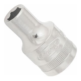 Vigor Innenvierkant Antrieb 12, 5 = 1/2 Zoll Steckschlüssel-Einsatz Außensechskant-Profil V4709N ∙ Vierkant Hohl 12, 5 Mm (1/2 Zoll) ∙