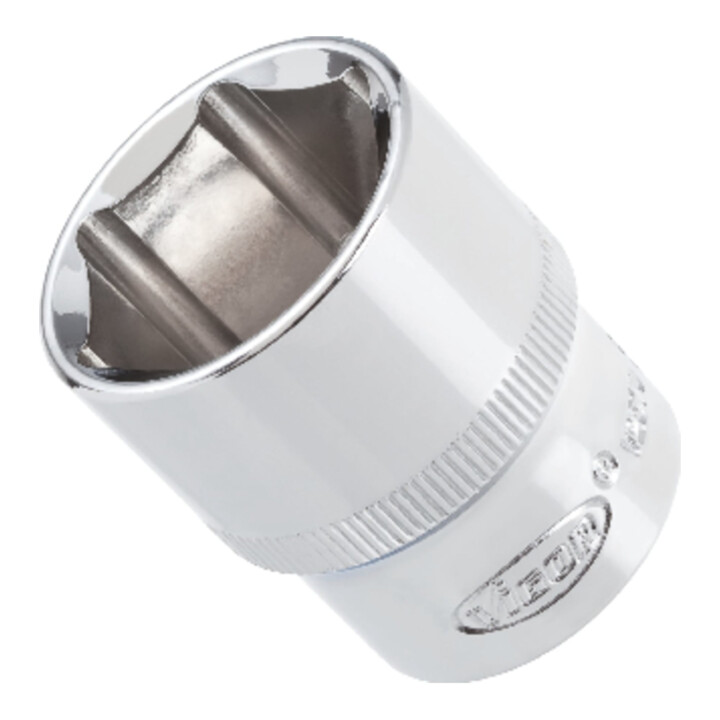 VIGOR Innenvierkant Antrieb 12,5 = 1/2 Zoll Steckschlüssel-Einsatz Außensechskant-Profil V4709N ∙ Vierkant hohl 12,5 mm (1/2 Zoll) ∙ Außen-Sechskant Profil ∙ 8 ∙ Gesamtlänge: 38 mm