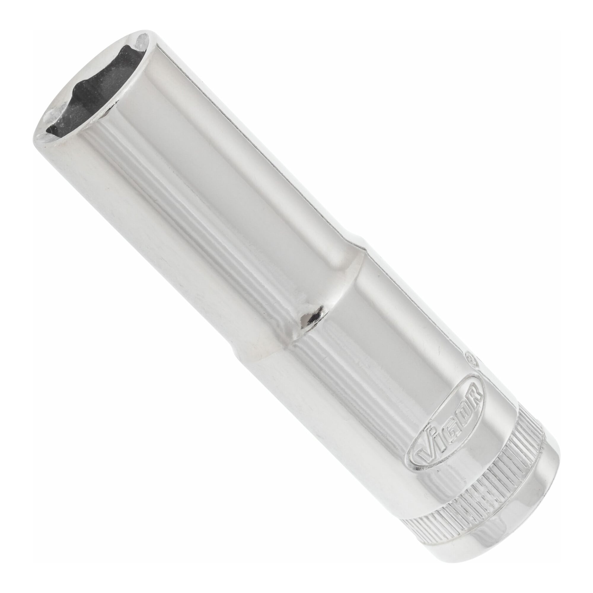 VIGOR Innenvierkant Antrieb 12,5 = 1/2 Zoll Steckschlüssel-Einsatz, lang Außensechskant-Profil V2585N ∙ Vierkant hohl 12,5 mm (1/2 Zoll) ∙ Außen-Sechs