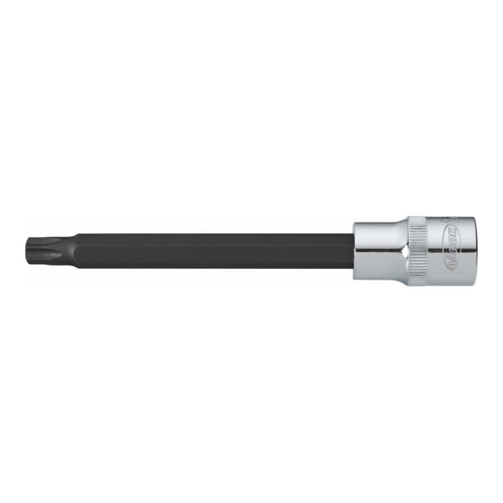 VIGOR Innenvierkant Antrieb 12,5 = 1/2 Zoll TX Schraubendreher-Einsatz Innen TX Profil V2178 Vierkant hohl 12,5 mm (1/2 Zoll) Innen TX Profil T 70 Gesamtlänge: 140 mm