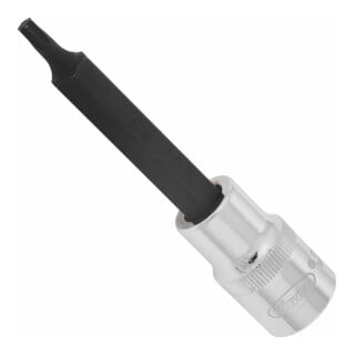 VIGOR Innenvierkant Antrieb 12,5 = 1/2 Zoll TX Schraubendreher-Einsatz Innen TX Profil V2162 Vierkant hohl 12,5 mm (1/2 Zoll) Innen TX Profil T 25 Gesamtlänge: 100 mm