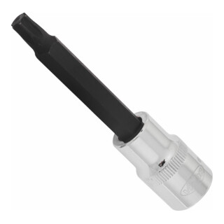 VIGOR Innenvierkant Antrieb 12,5 = 1/2 Zoll TX Schraubendreher-Einsatz Innen TX Profil V2168 Vierkant hohl 12,5 mm (1/2 Zoll) Innen TX Profil T 45 Gesamtlänge: 100 mm