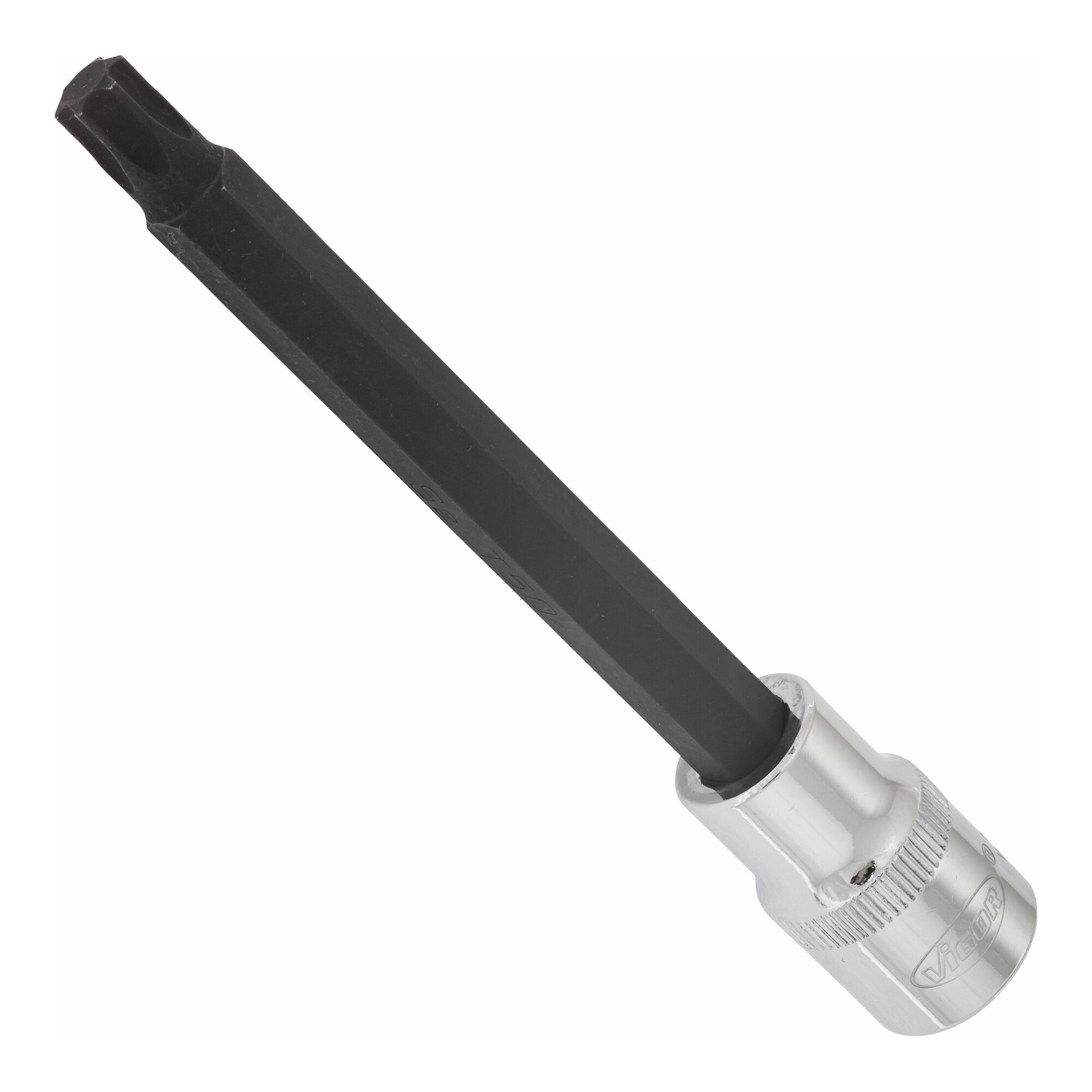 VIGOR Innenvierkant Antrieb 12,5 = 1/2 Zoll TX Schraubendreher-Einsatz Innen TX Profil V2175 Vierkant hohl 12,5 mm (1/2 Zoll) Innen TX Profil T 50 Ges