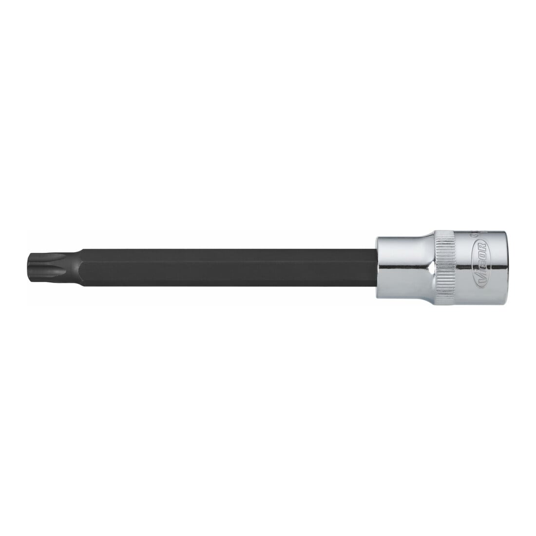 VIGOR Innenvierkant Antrieb 12,5 = 1/2 Zoll TX Schraubendreher-Einsatz Innen TX Profil V2178 Vierkant hohl 12,5 mm (1/2 Zoll) Innen TX Profil T 70 Gesamtlänge: 140 mm
